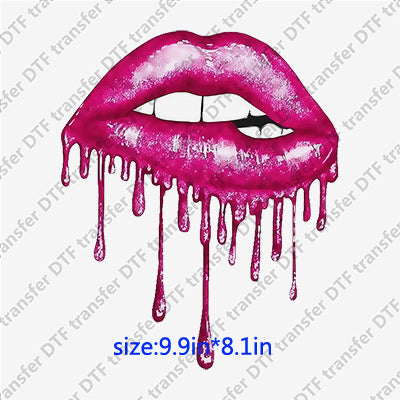 Hot Sexy Pink Lips DTF Transfers Lips.013