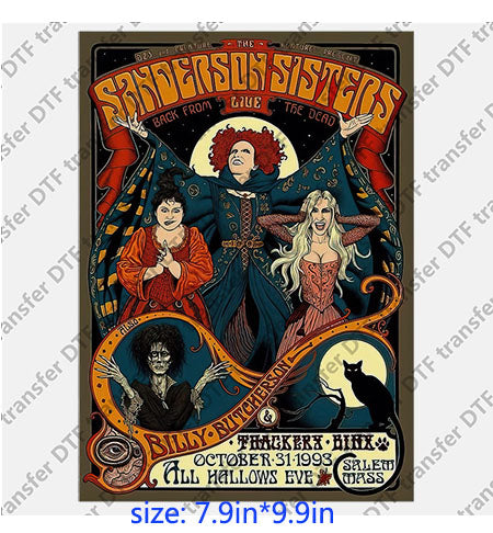 Hocus pocus sanderson sisters women Horror DTF Transfer PH-003