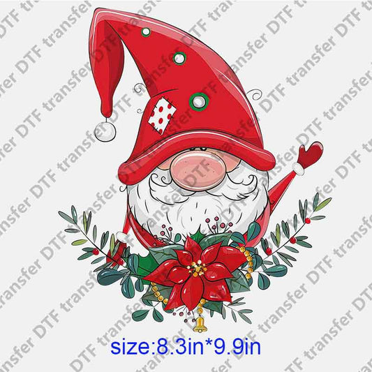 Christmas Santa Gnome  DTF transfer XMAS.068