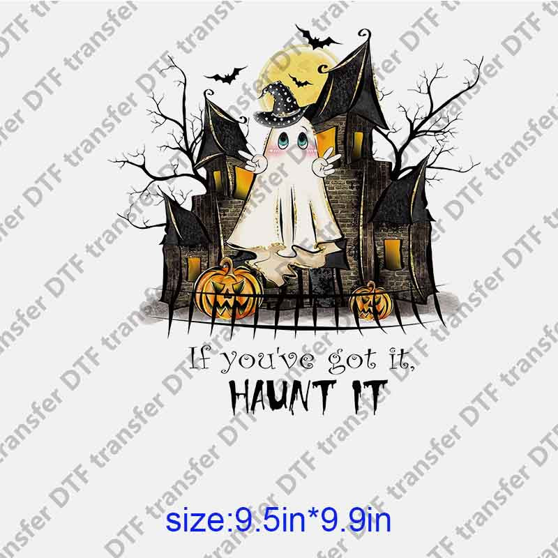 Horror Halloween Ghost Pumpkin DTF transfer HLOW.011