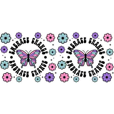 Beautiful Butterfly  16oz UV DTF  Cup Wraps