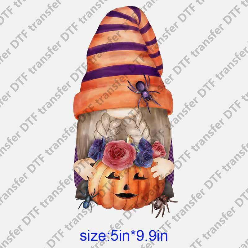 Halloween Gnome pumpkin speder  DTF transfer NO.1175