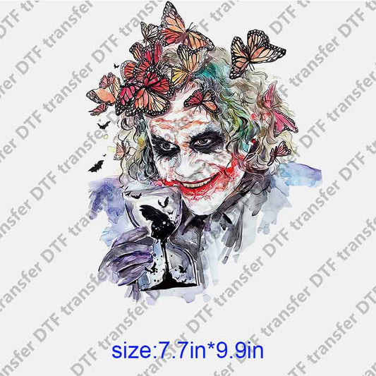 Halloween Clown Smile Butterflies DTF transfer HLOW.003