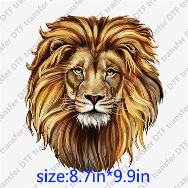 Lion face head Animal DTF transfer ANM.081