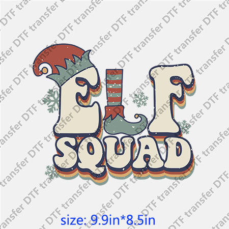 eLF SQUAD Chirstmas DTF Transfer XMAS.019