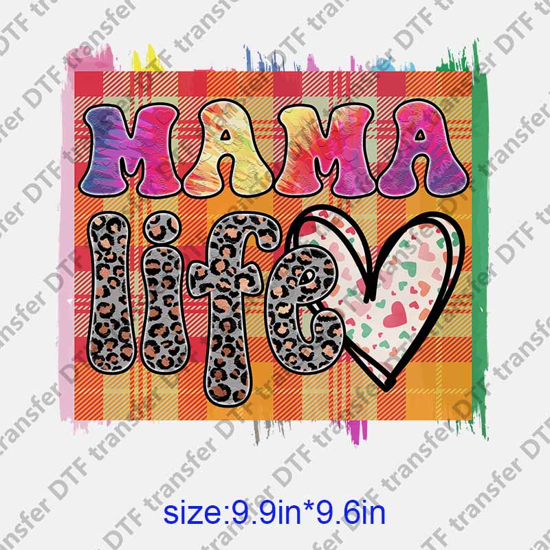 Mama momlife letters  DTF transfer NO.1259