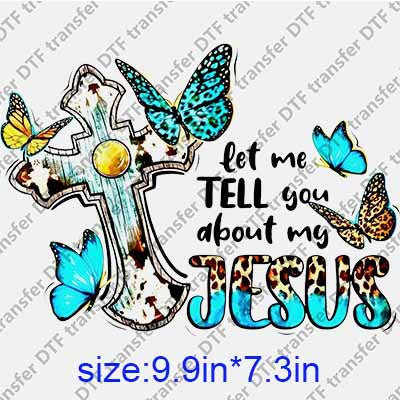 Christian Jesus God DTF transfer JES.008