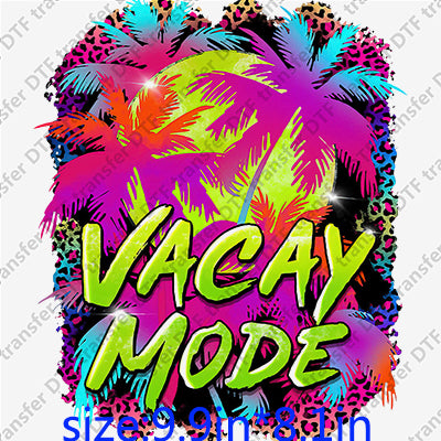 Summer vacay mode palm tree DTF Transfers SMM.110