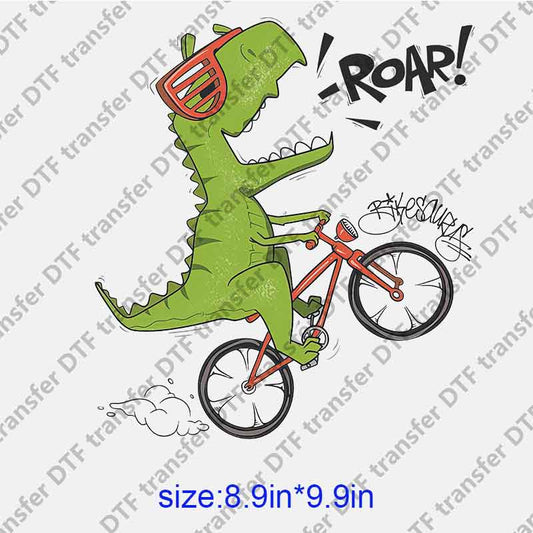 Animal Dinosaur Bike DTF transfer ANM.133