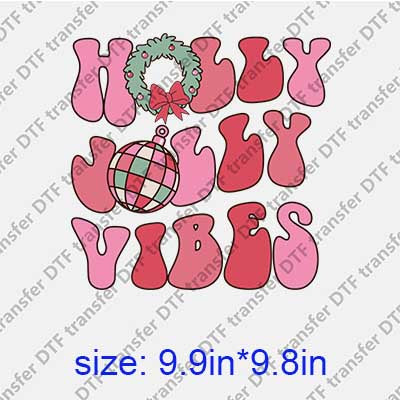 Pink Christmas Letters DTF transfer XMAS.126