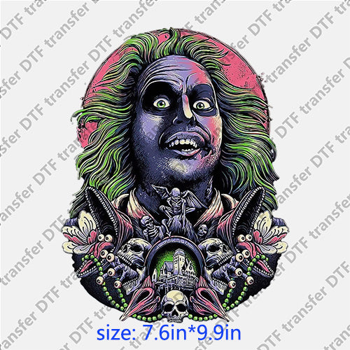 Beetle juice dark ghost Halloween Horrible DTF transfer HR.045