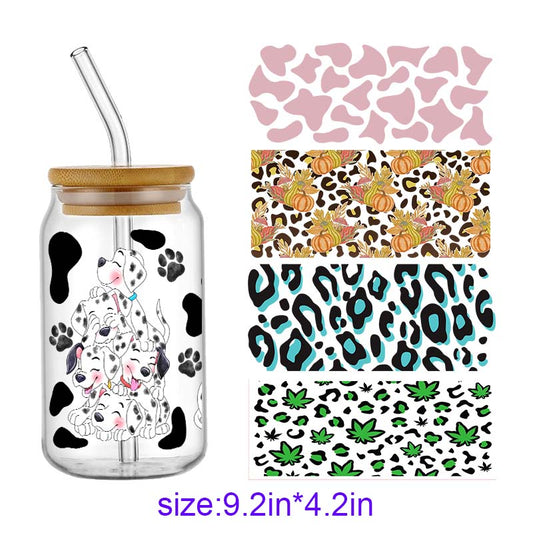 Leopard print 16oz UV DTF  Cup Wraps