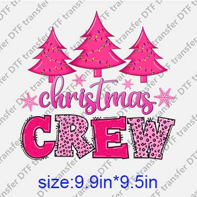 Pink Christmas DTF transfer XMAS.161