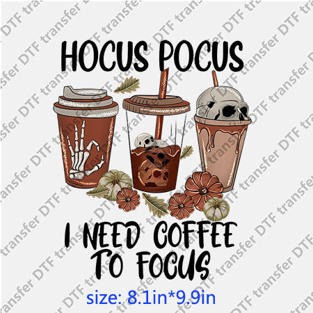 Horrible ghost cups hocus pocus halloween DTF transfer HR.074