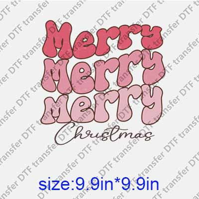 Pink Christmas DTF transfer XMAS.229