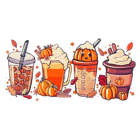 Pumpkin Halloween Thanksgiving 16oz UV DTF  Cup Wraps