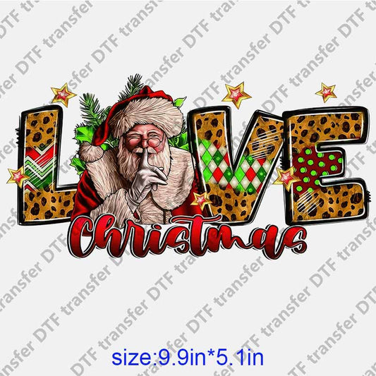 Christmas Santa Claus letters  DTF transfer NO.1103