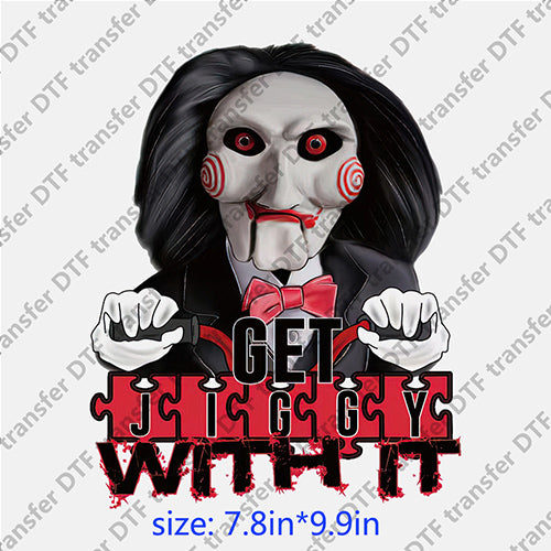 Get with it ghost man Halloween Horrible DTF transfer HR.016