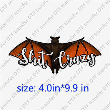 Crazy bat Animal DTF transfers ANM.006