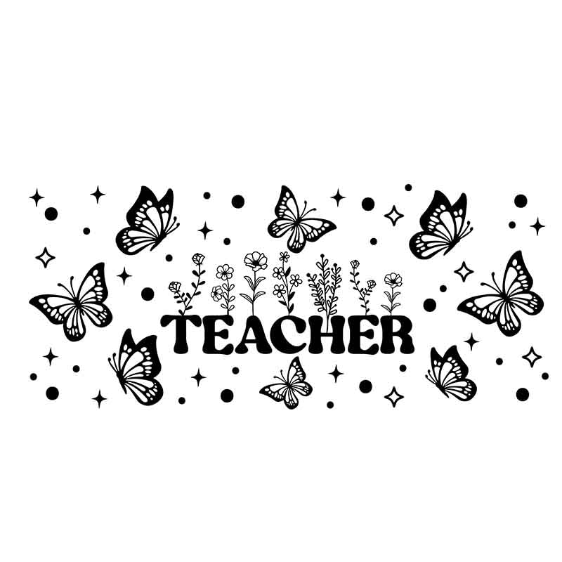 Teacher Love Inspire 16oz UV DTF  Cup Wraps