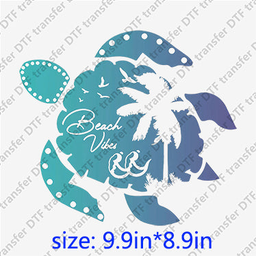 Seaturtle prints beach sea Animal DTF transfers ANM.016