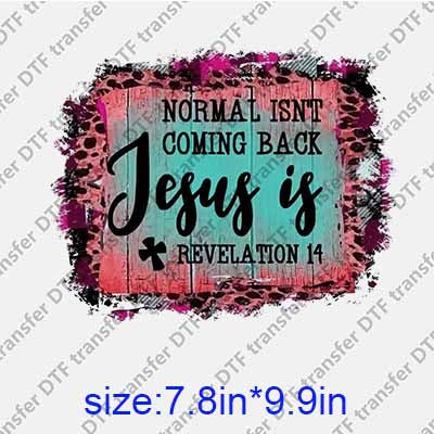 Christian Jesus God DTF transfer JES.004