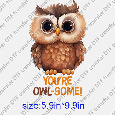 Animal Owl DTF transfer ANM.176