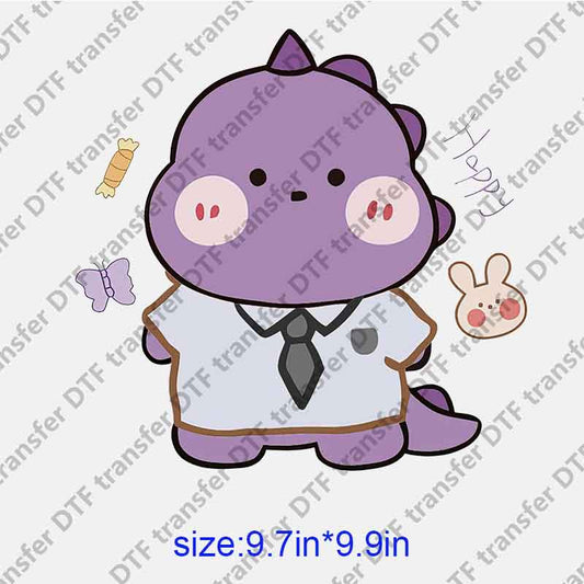 Animal Purple Cute Dinosaur DTF transfer ANM.137