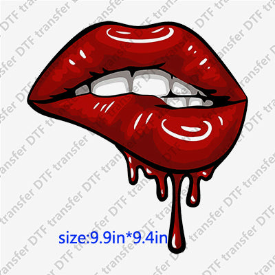 Hot Sexy Red Lips DTF Transfers Lips.014