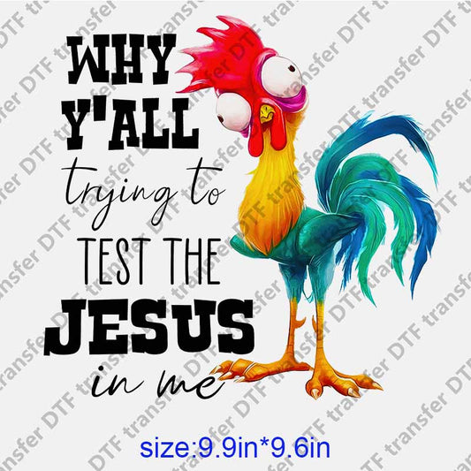 Animal cock cartoon letters jesus DTF transfer NO.1123