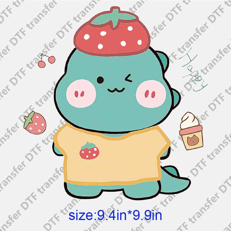 Animal Green Cute Dinosaur DTF transfer ANM.142