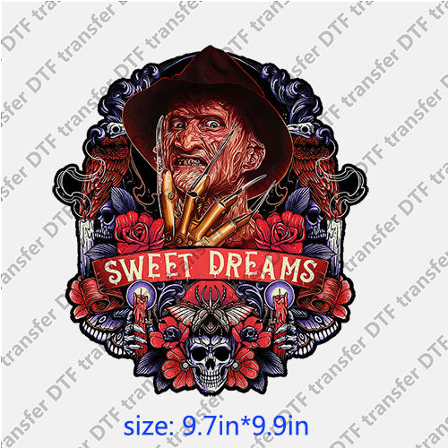 Horrible man sweet dreams halloween DTF transfer HR.054