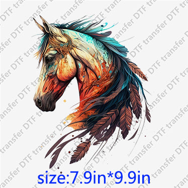 Horse fantasy color Animal DTF transfers ANM.031