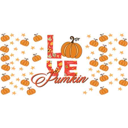 Pumpkin Halloween Thanksgiving 16oz UV DTF  Cup Wraps