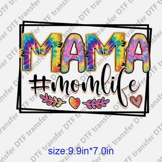 Mama momlife letters  DTF transfer NO.1260