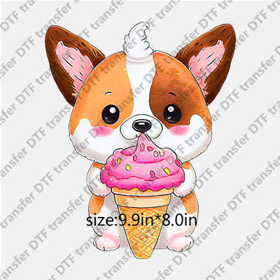 Cartoon Ice Cream Dog DTF Transfers CARTOON.009