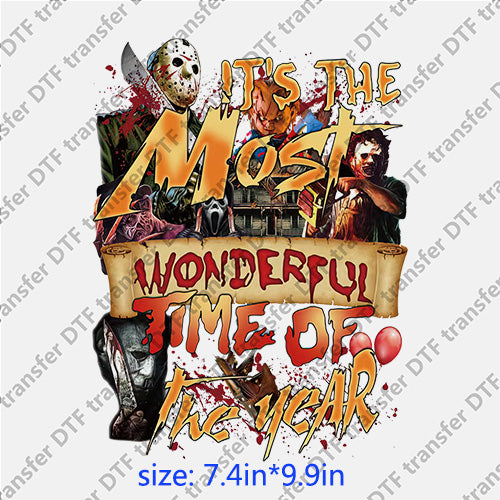 most wonderful time ghost man Halloween Horrible DTF transfer HR.025