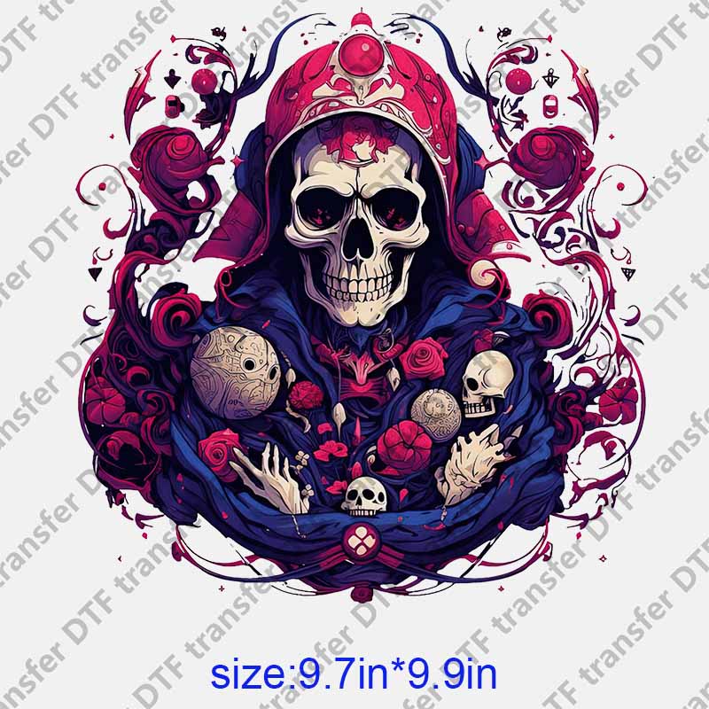 Halloween skull  Human skeleton blood DTF transfer NO.1076