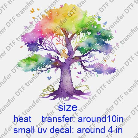 Scenery Heart Tree DTF Transfer/UV DTF Small decal HOFT.001