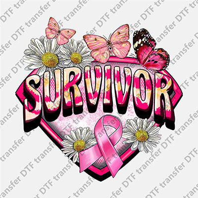 Survivor Butterflies Daisy DTF transfers CARING.014