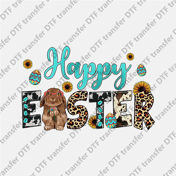 Easter Brown Bunny DTF transfers ET.010