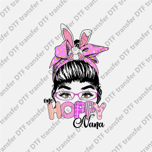 Easter Hoppy Bunny Ear Girl DTF transfers ET.012