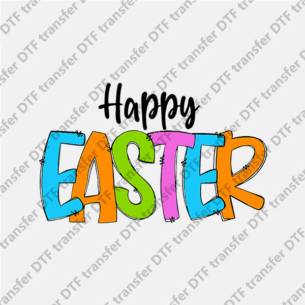 Happy Easter Colored Letter DTF transfers ET.021