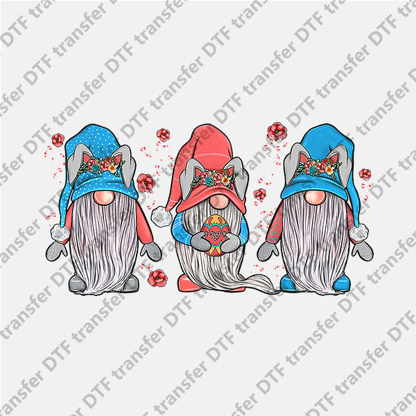 Easter Three Long Beard Gnomes DTF transfers ET.036