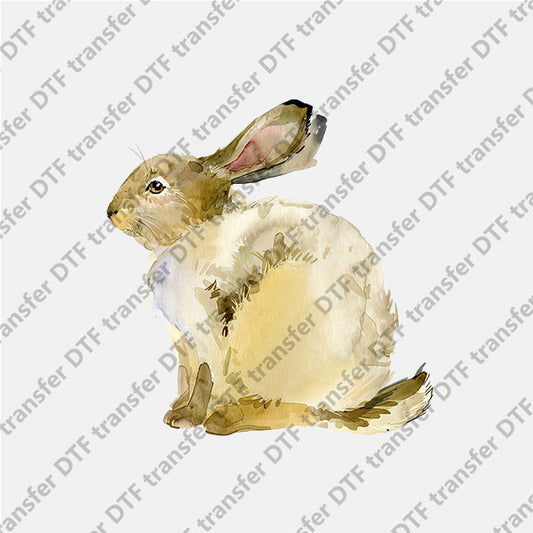 Easter Fat Yellow Bunny DTF transfers ET.056