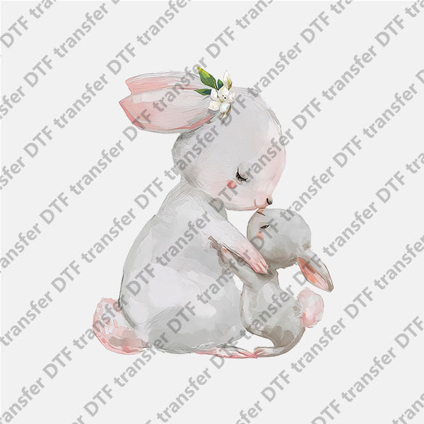 Easter Baby and Mommy Bunny DTF transfers ET.059