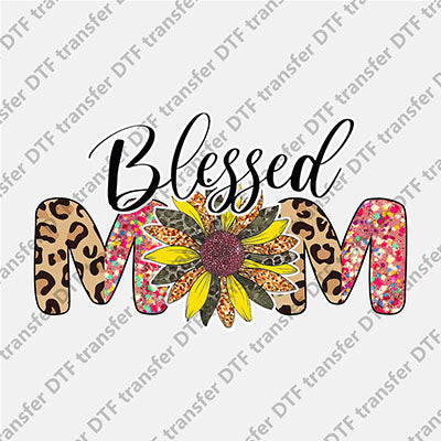 Blessed Mom Sunflower DTF transfers MAMA.010