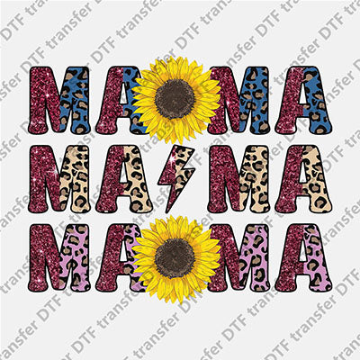 Three MAMA Letter DTF transfers MAMA.049