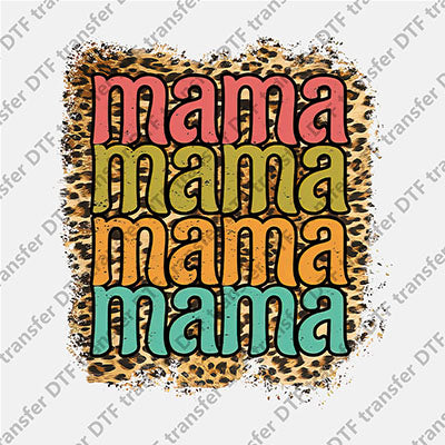 Four MAMA Letters DTF transfers MAMA.053