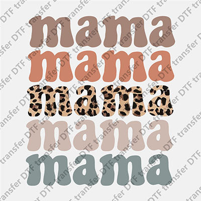 Five Mama Letters DTF transfers MAMA.054